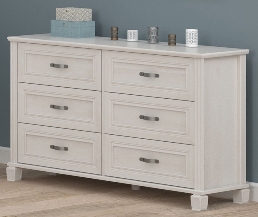 Ameriwood Magnolia Oak White 6-Drawer Dresser | Big Lots