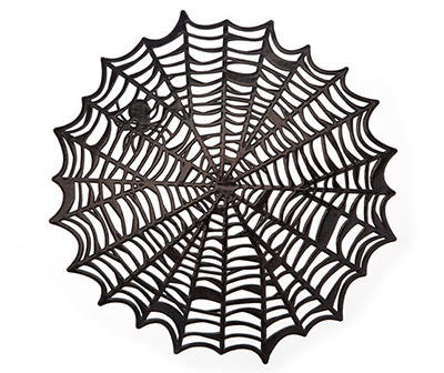 Black Textilene Spider Web Placemat | Big Lots