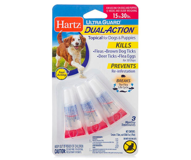 Hartz Topical Flea and Tick Prevention for Dogs and Puppies 15 30 Lbs. 3 Count Big Lots