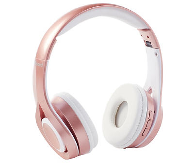 Pink Bluetooth Headphones with Microphone