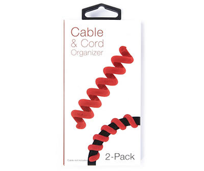 Pink Cable & Cord Organizers, 2-Pack