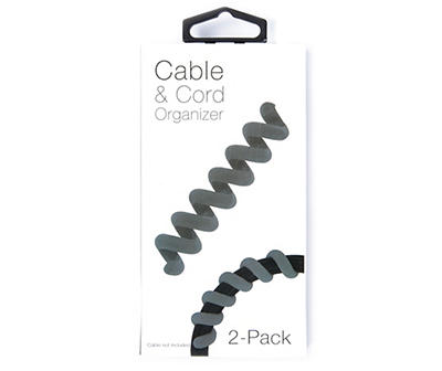Gray Cable & Cord Organizers, 2-Pack