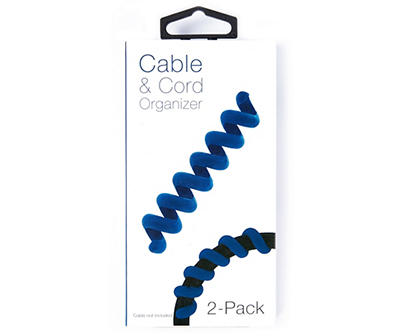 Blue Cable & Cord Organizers, 2-Pack