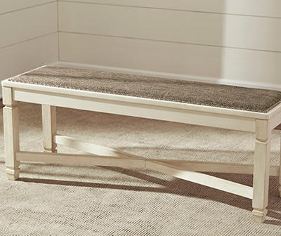 Bolanburg Off-White Cushioned Dining Bench
