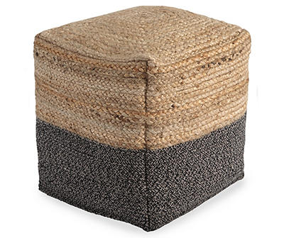 Sweed Valley Natural & Black Pouf