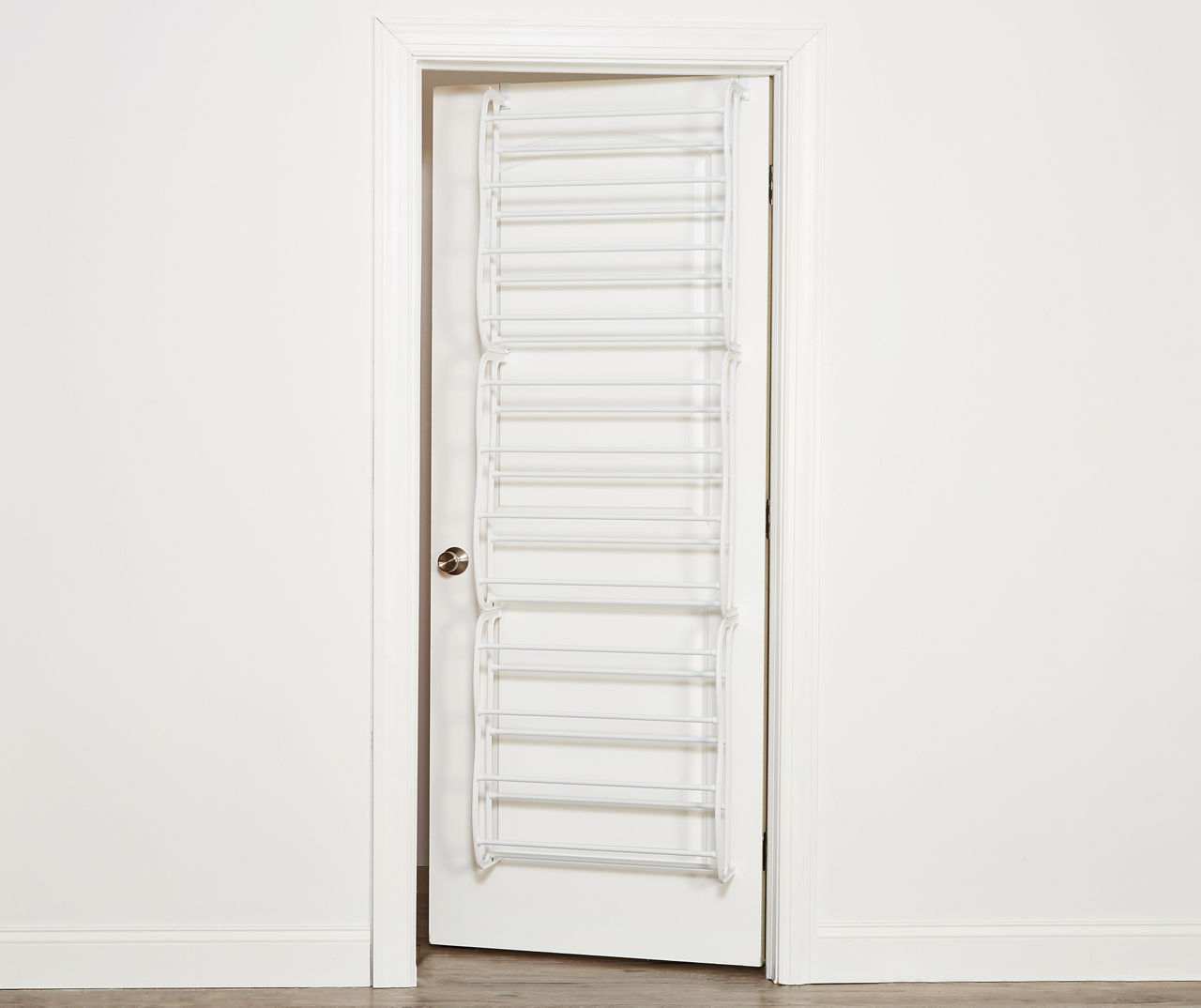 Home Essentials White Over-the-Door 36-Pair Shoe Rack