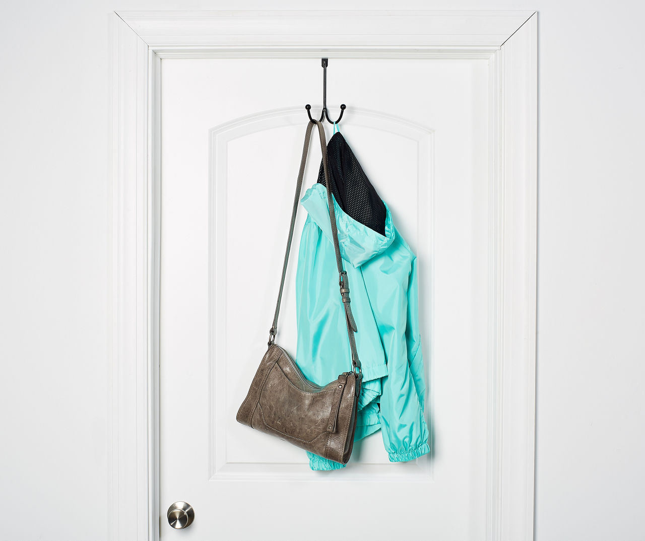 Black Over-The-Door Double Hook