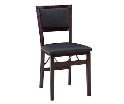 Brown Classic Open Back Folding Chairs, 2-Pack