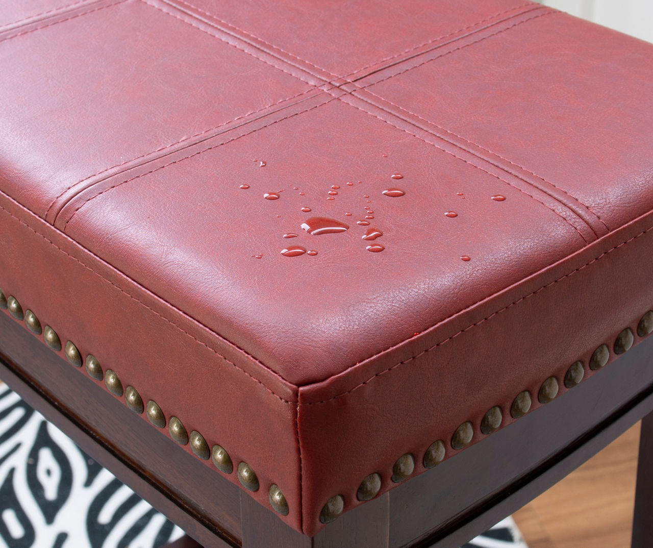 30" Brooke Red Saddle Barstool