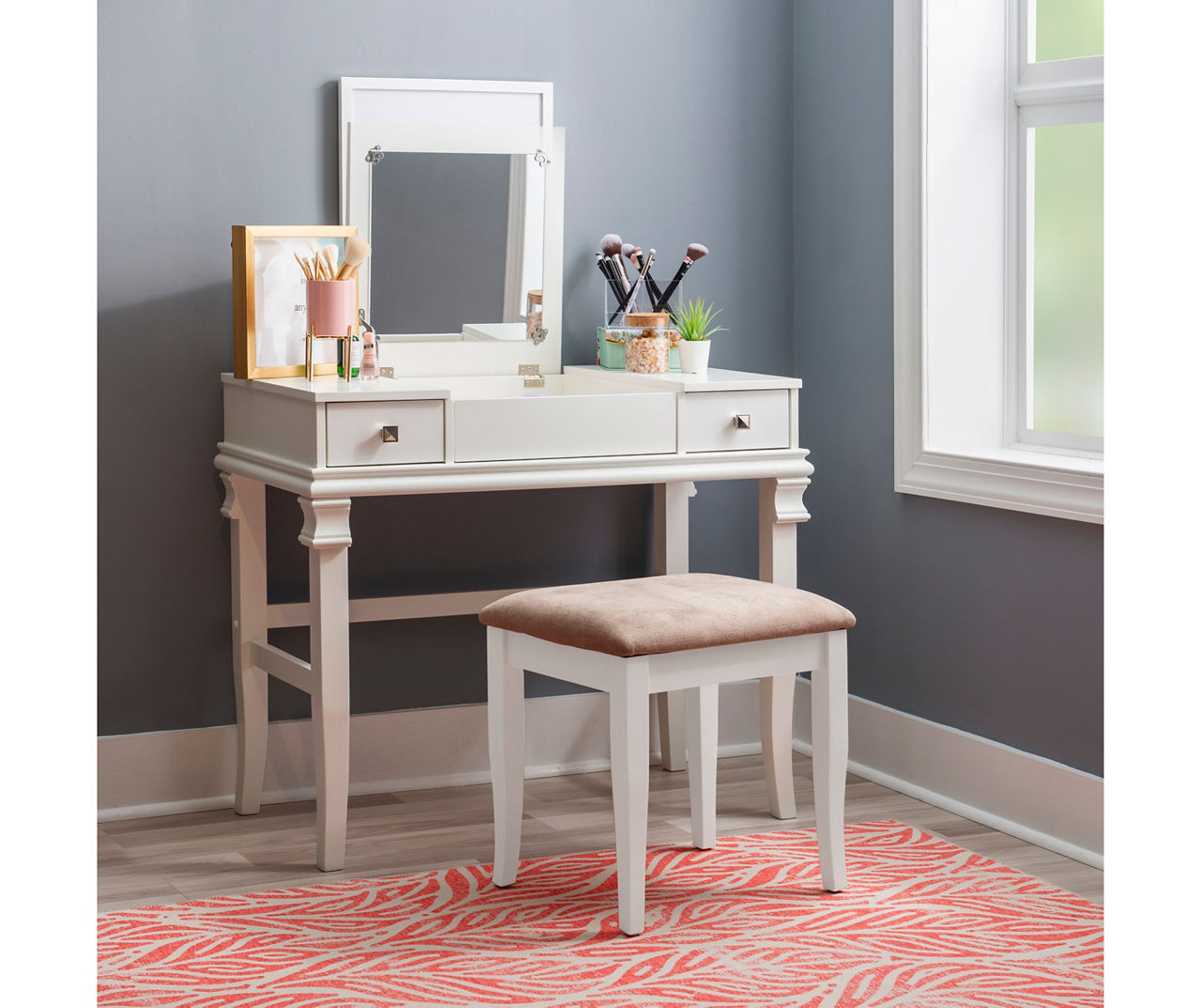 Big lots discount vanity and stool