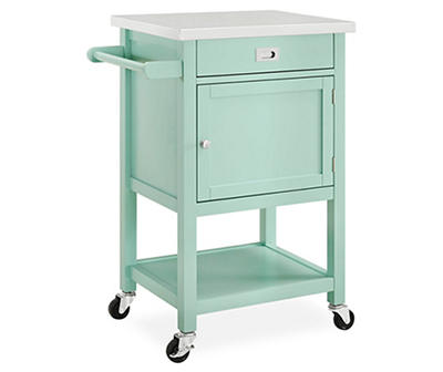 Reed Steel Top Kitchen Cart with Storage