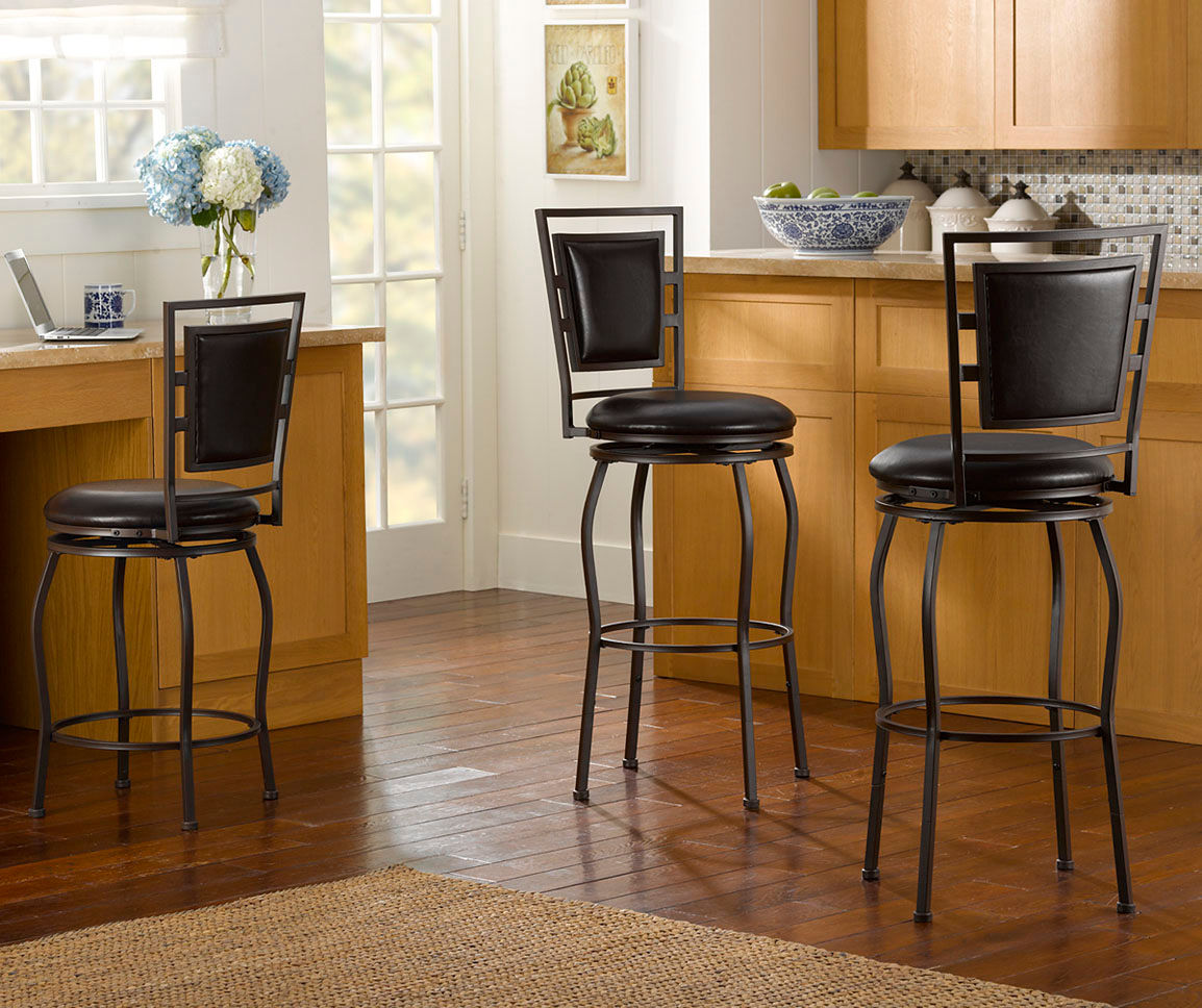 Black Adjustable Swivel Seat Barstool Big Lots