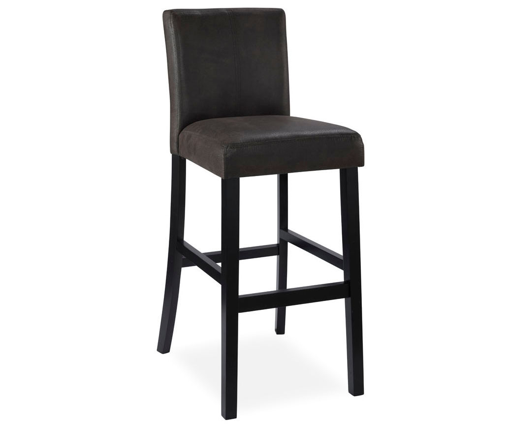 Charcoal leather bar discount stools