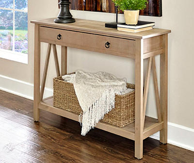 Rustic Pine Console Table