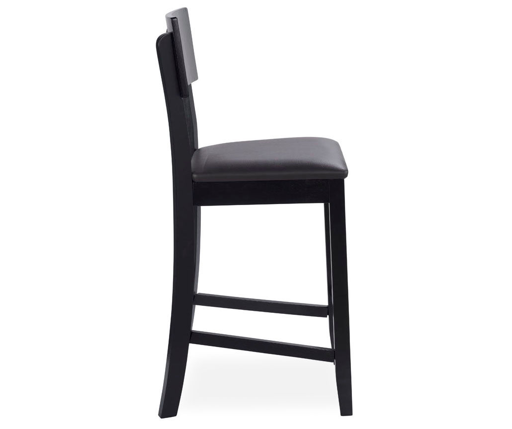 24" Black Contemporary Counter Stool