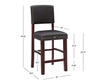 24" Espresso Classic Single Counter Stool with Open Back