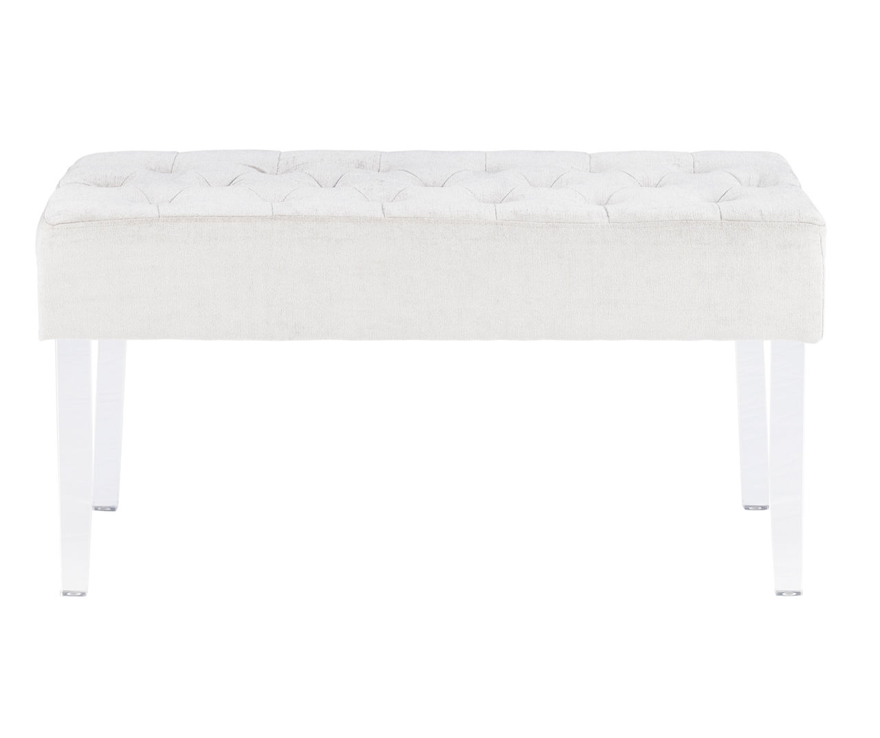 Marie Platinum Padded Glam Acrylic Bench