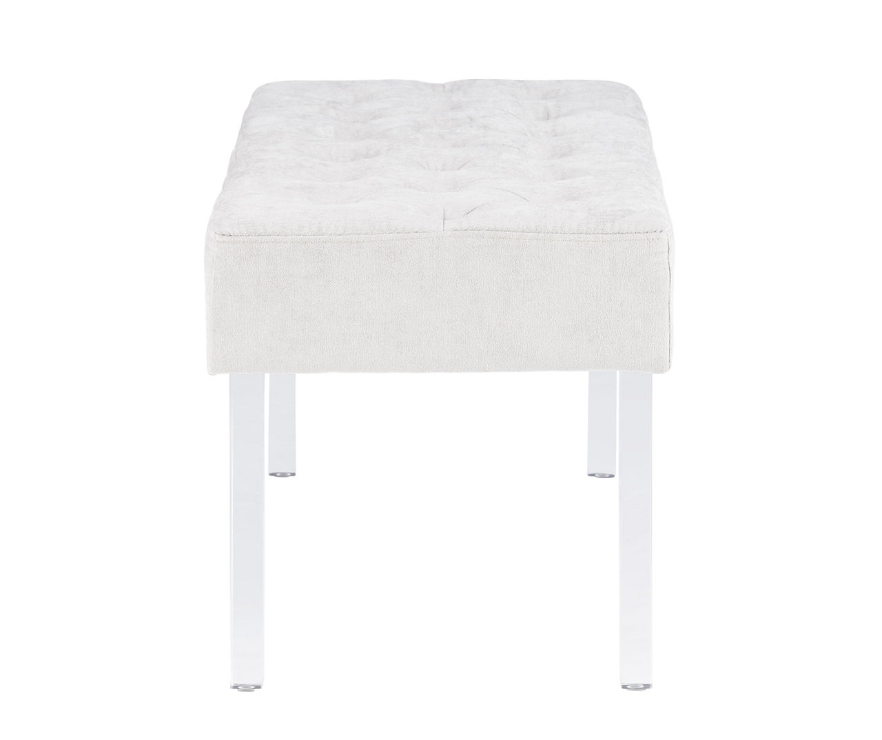 Marie Platinum Padded Glam Acrylic Bench