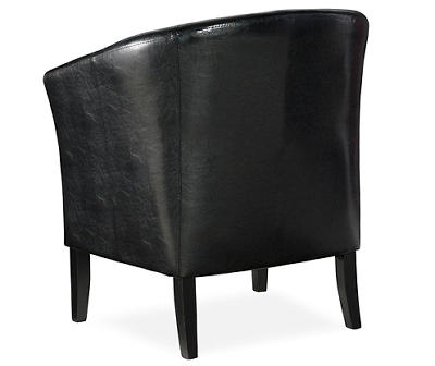 Spencer Black Faux Leather Club Armchair