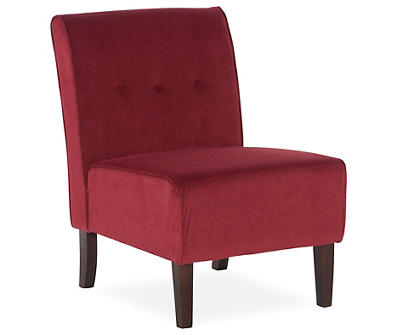 Hannah Red Armless Accent Chair