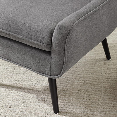 Sara Gray Flannel Mid-Century Accent Chair