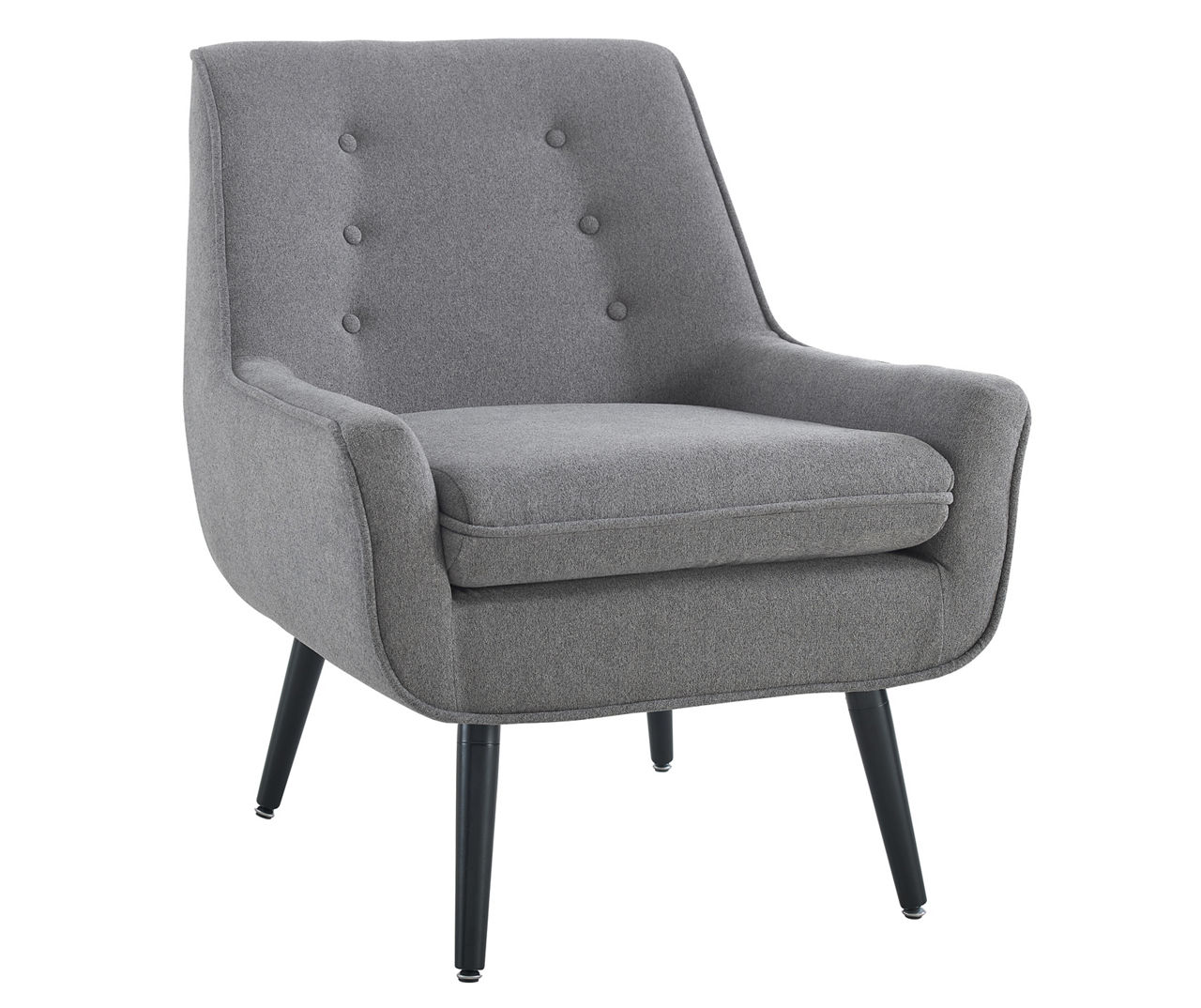 Sara Gray Flannel Mid-Century Accent Chair | Big Lots