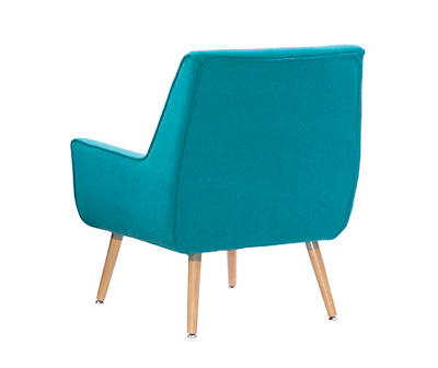 Sara Blue Flannel Mid-Century Accent Chair