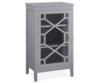Ava Gray Geometric Single Door Cabinet