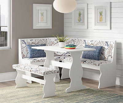 Maggie 3-Piece Breakfast Dining Nook with Coffee Cushions