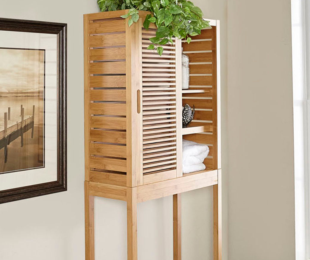 Pierce Bamboo 2-Door Over-The-Toilet Space Saver