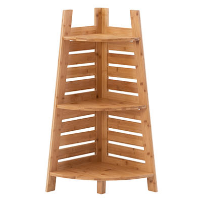 Pierce Bamboo 3-Tier Corner Shelf