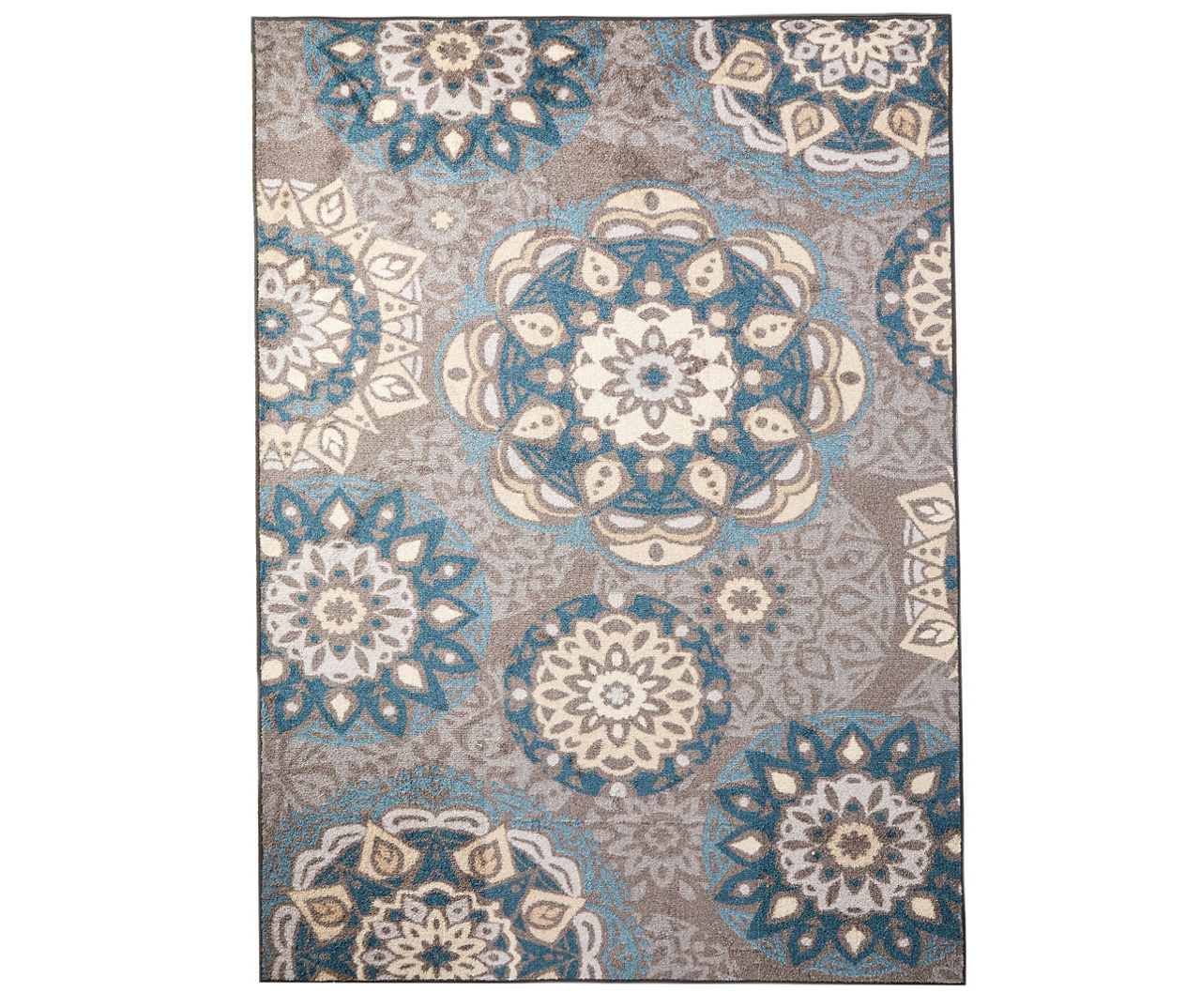 Living Colors Living Colors Austin Blue & Gray Medallion Area Rugs