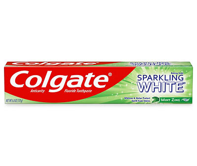 Colgate Sparkling White Whitening Toothpaste, Mint Zing - 6.0 Ounce