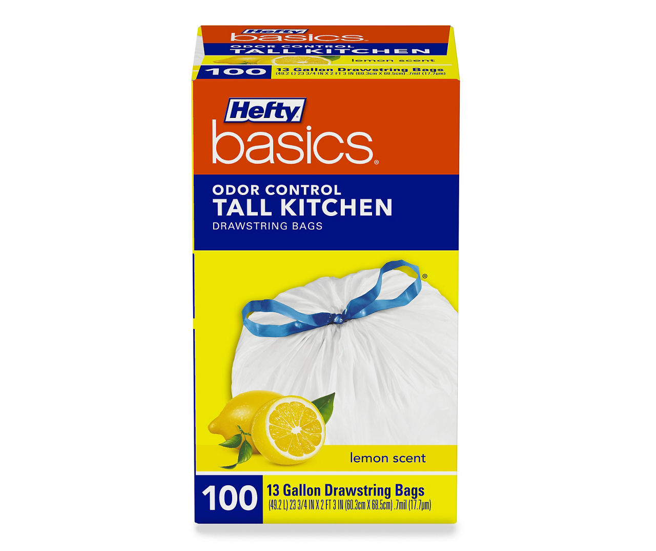 Hefty Basics Hefty Basics Odor Control 13 Gallon Tall Kitchen