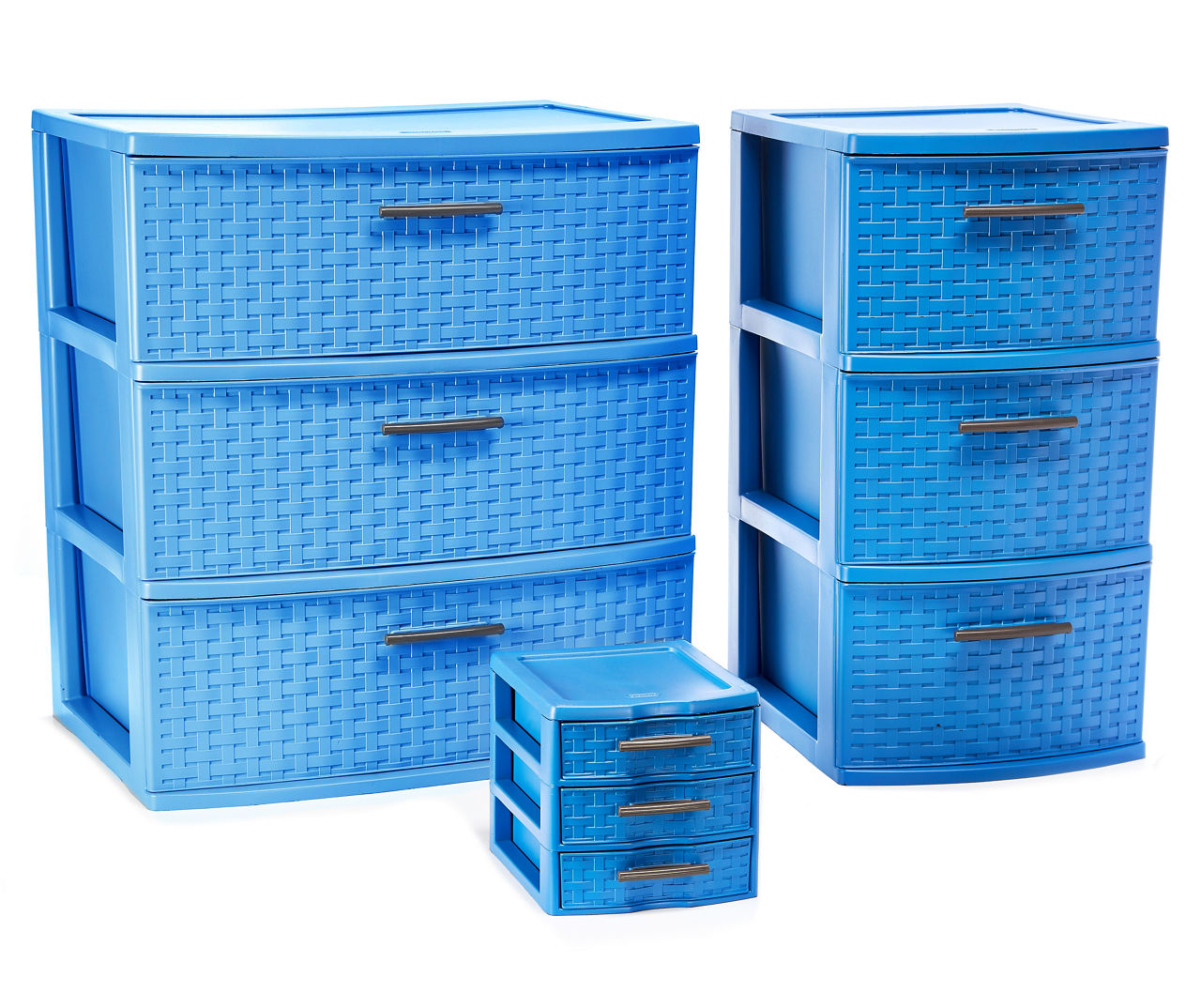 at Home 3-Tier Mini Blue Drawer Organizer