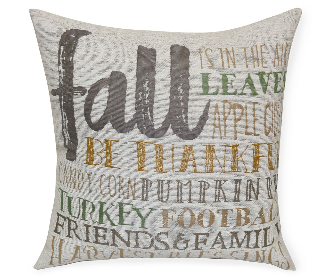 Fall Words Throw Pillow Big Lots