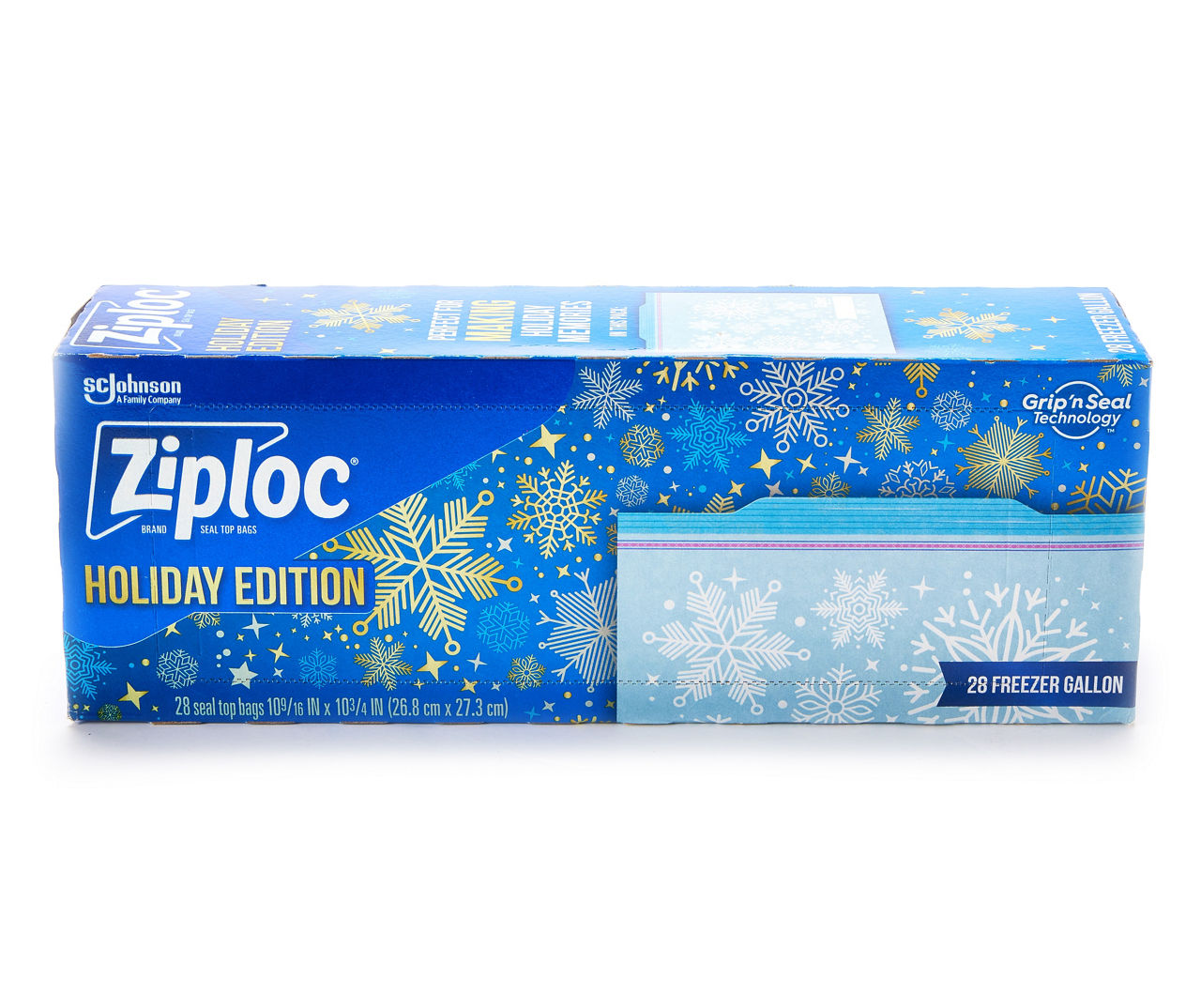 Ziploc Holiday Freezer Bags, Gallon, 28-Count