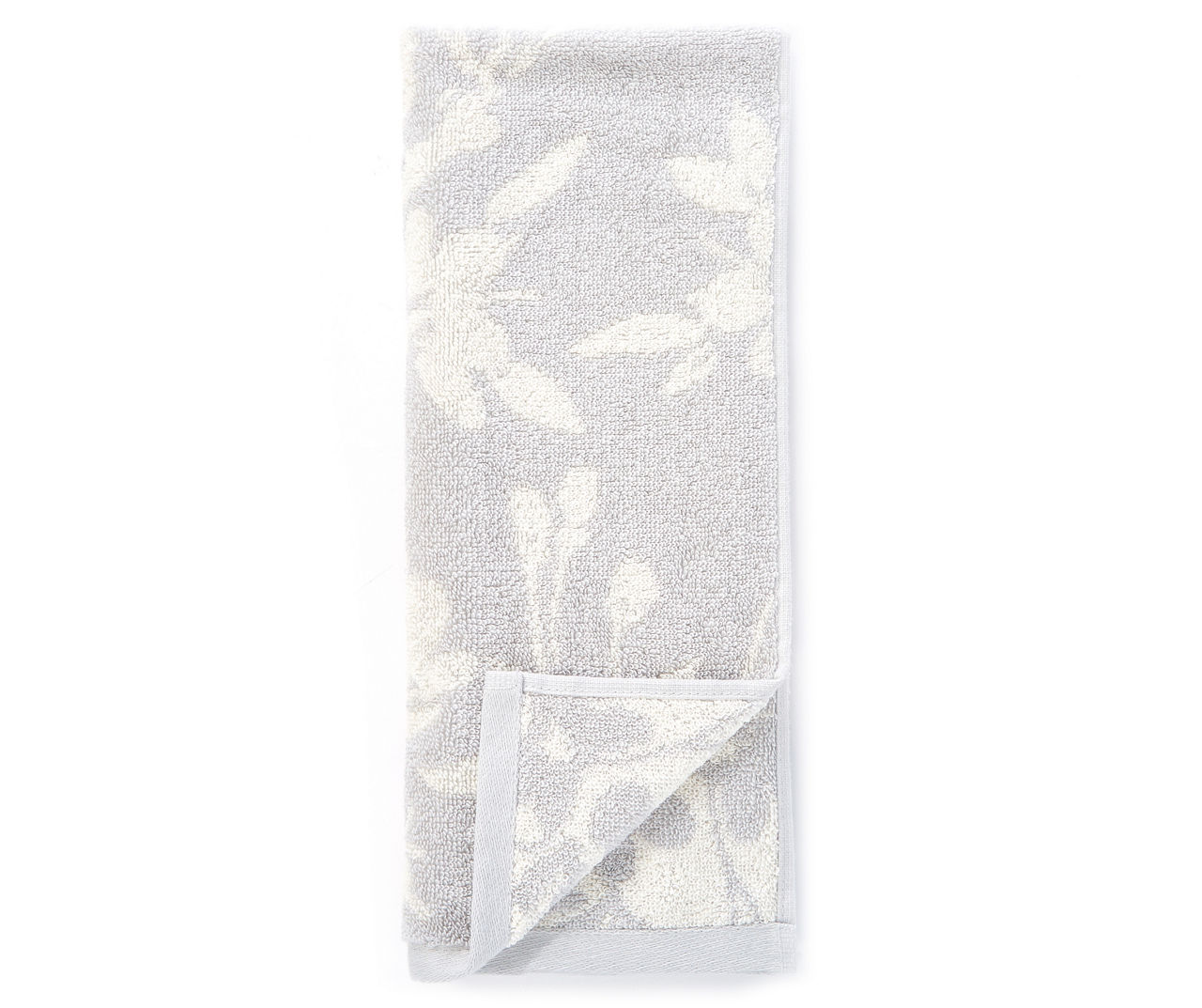 Aprima Aprima Harbor Gray Flowers Double Jacquard Towels Big Lots