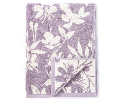 Lavender Flowers Double Jacquard Bath Towel