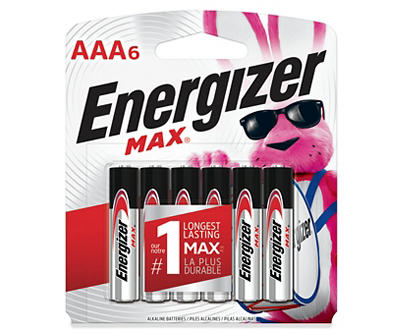 Max Alkaline AAA Batteries, 6-Pack