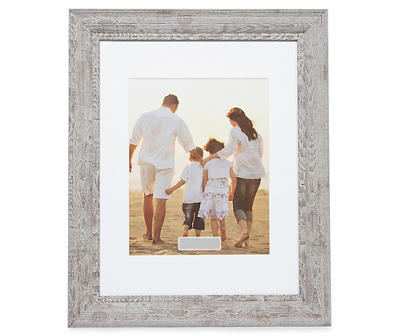 Gray Wash Barnwood Matted Picture Frame, (11" x 14")