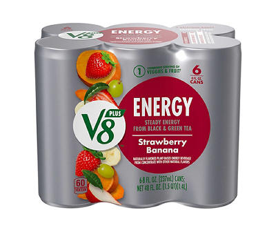 +Energy Strawberry Banana Energy Drink, 6-Pack