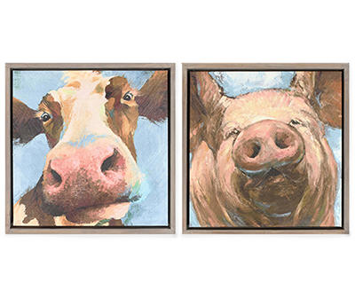 Farm Animals 2-Piece Wall Canvas Set