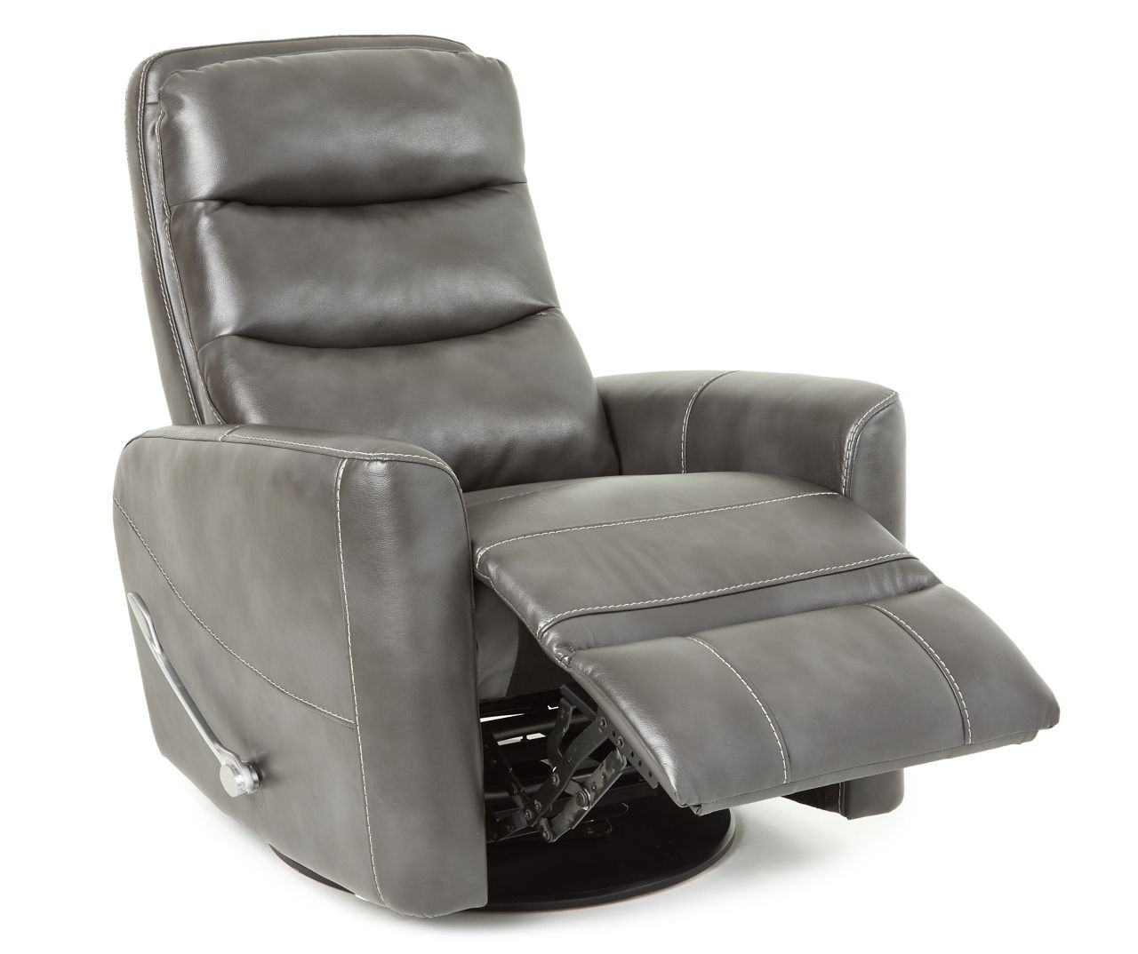 Faux leather swivel online rocker recliner