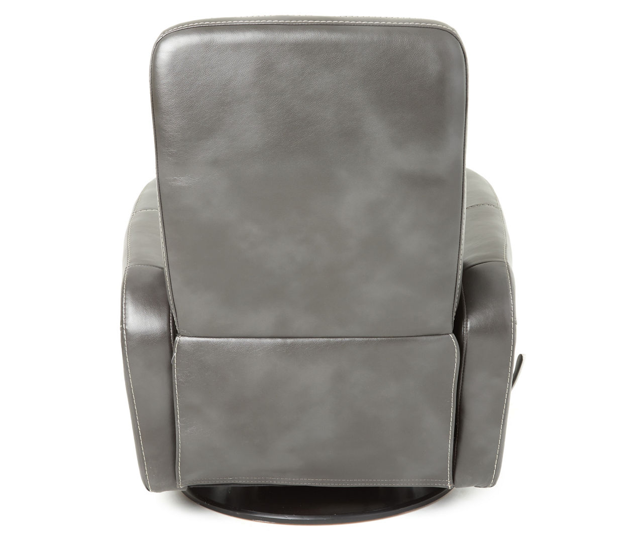 Bolero Gray Faux Leather Swivel Glider Recliner