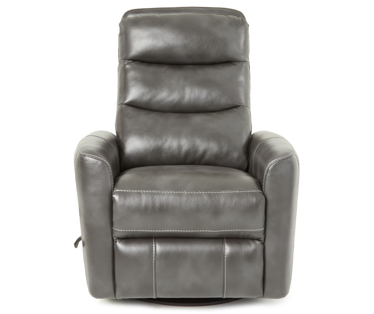 Real Living Bolero Gray Faux Leather Swivel Glider Recliner Big Lots