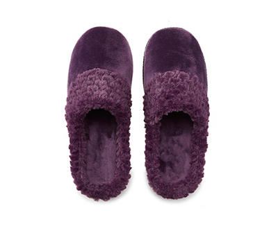 Women's Purple Tone-on-Tone Slippers
