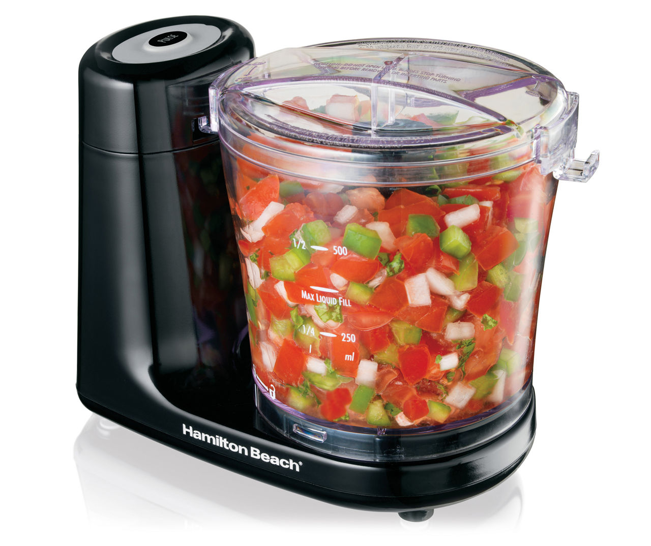 Hamilton Beach Electric Vegetable Chopper & Mini Food Processor, 3-Cup,  Black