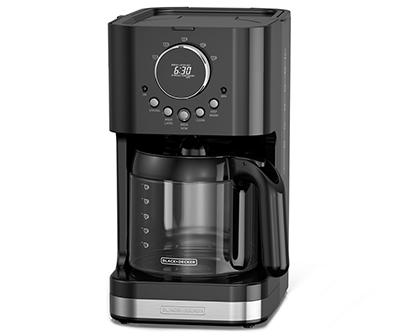 Black 12-Cup* Dial Selector Programmable Coffee Maker