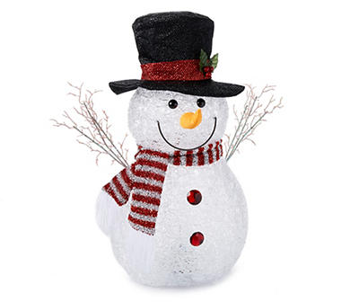Acrylic Spun Light-Up Top Hat Snowman